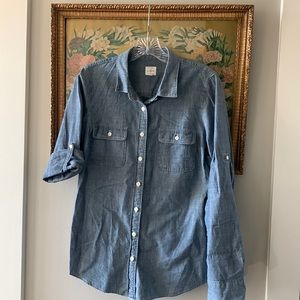 J. Crew Chambray Buttondown Shirt. Size S
